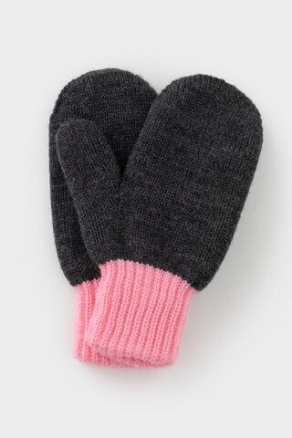 варежки  для девочки КВ 10025/ш/серый,яр.розовый