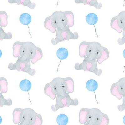 Милый слоник и воздушные шары