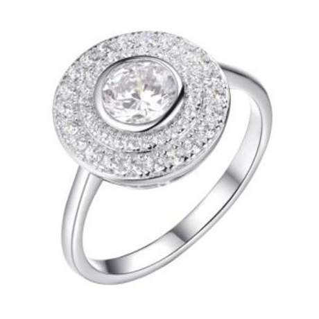 Кольцо из серебра с фианитами