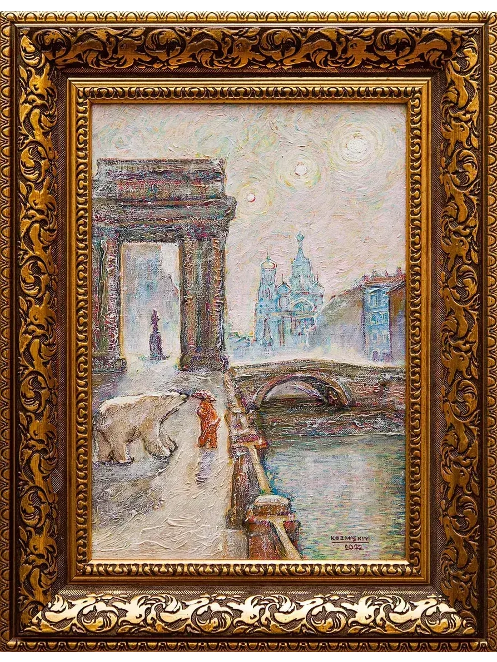 Картина маслом "Спас и Казанский мост" Козинский