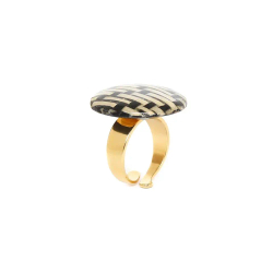 Кольцо Nature Bijoux, Madam Bogolan, с растительным волокном в смоле, NB24.1-19CP24972 (бежевый)
