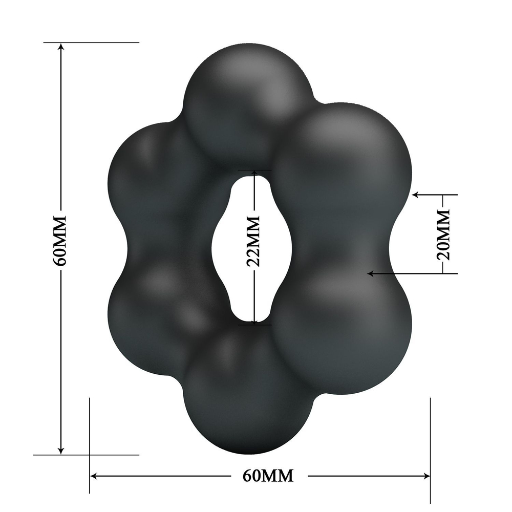 Черное эрекционное кольцо Clauzell (Цвет: черный)