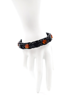 Мужской браслет на руку из янтаря. Браслет из формованного янтаря