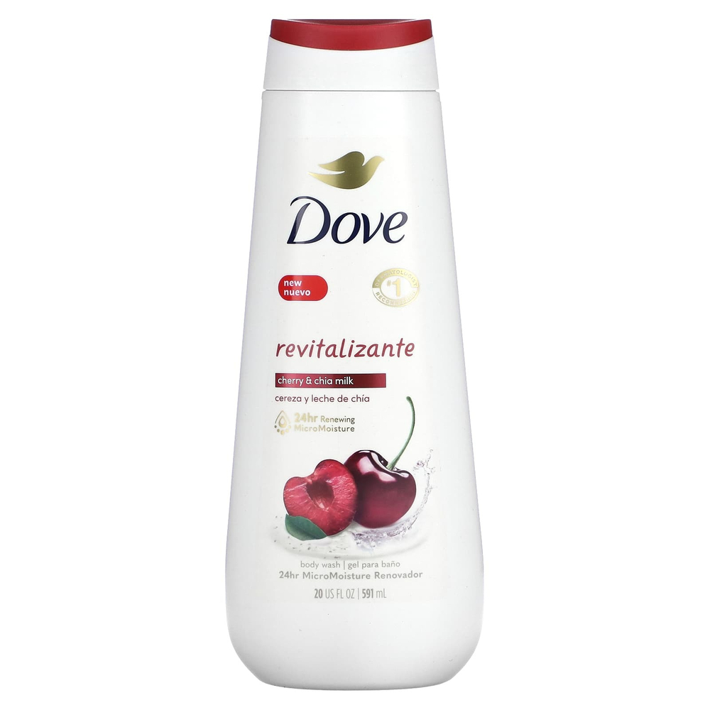 Dove, восстанавливающий гель для душа, молоко с вишней и чиа, 591 мл (20 жидк. унций)