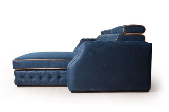 Portofino угловой диван-кровать замша синий