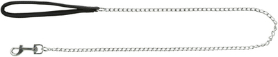 Поводок-цепь металл 110 см / 2 мм с нейлоновой ручкой, чёрный, Trixie