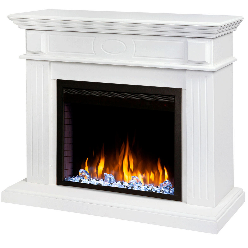 Электрокамин RealFlame Leda 24/25,5 WT белый матовый с очагом Saphir 25,5