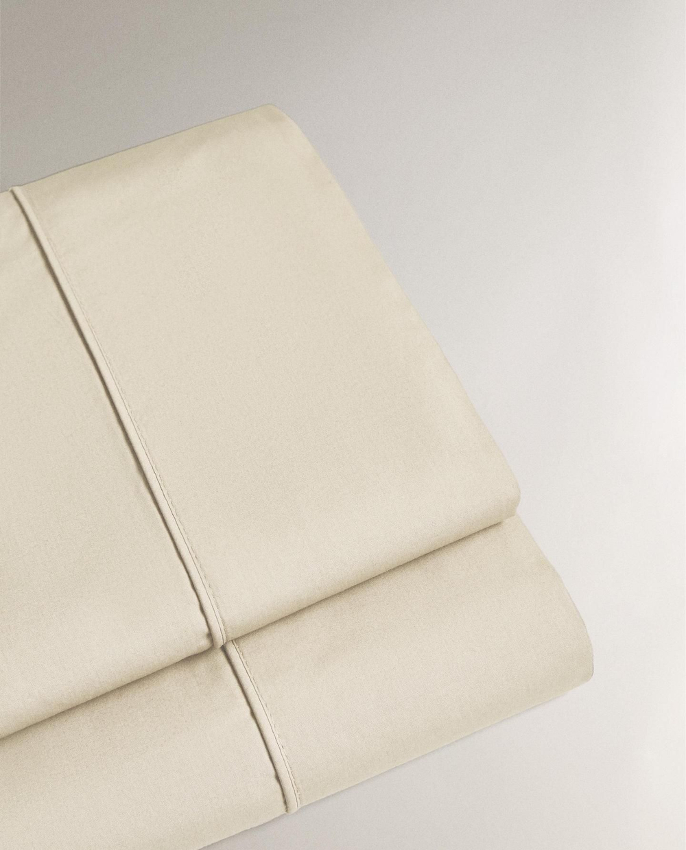 Zara Home - Простыня из ситца (300 нитей), экрю, 240x280 см