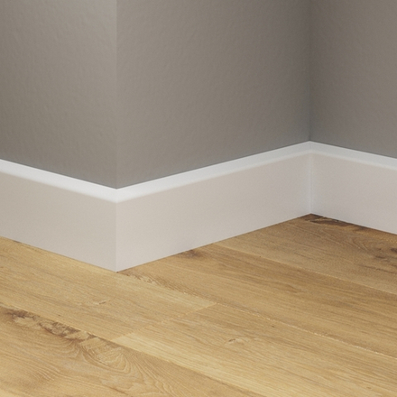 Плинтус Quadro Белый 80
