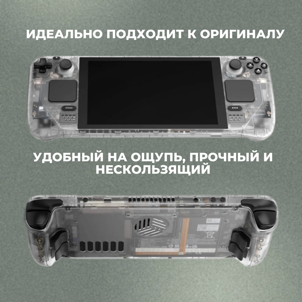 Комплект белых панелей (передняя и задняя) JSAUX PC0108+PC0106B для Steam Deck