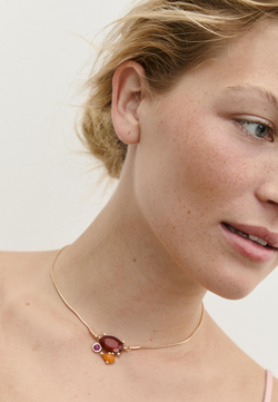 STRADIVARIUS Комплект из 2 многорядных ожерелий со стразами, золотой