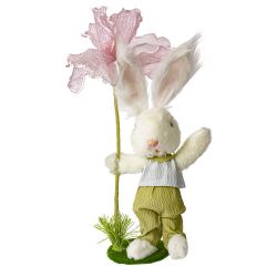 GAEM Фигурка декоративная "Заяц с цветком", L14,5 W13 H39 см