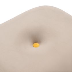 Пуф Pea, велюр, бежевый/желтый