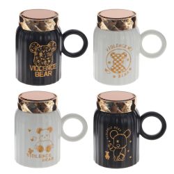 GAEM Кружка с крышкой, 500 мл, L14 W9 H13 см, 4в.