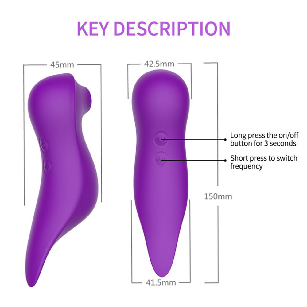 Двусторонний вибростимулятор с язычком (Цвет: розовый)