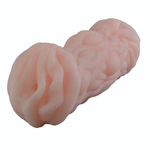 Телесный мастурбатор-вагина с ярко выраженным рельефом поверхности (Цвет: телесный)