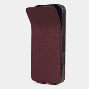 Чехол для iPhone 17 из кожи теленка, бордового цвета