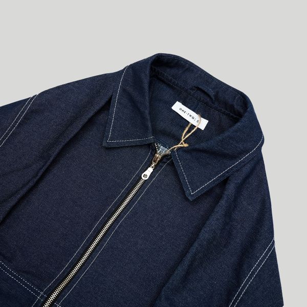 Куртка Zip-Up Shirt Jacket Denim Dark Blue - фото 8