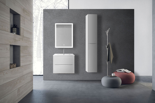 Тумба под раковину Vincea Mia 600 подвесная, 2 выкатных ящика soft close, G.White