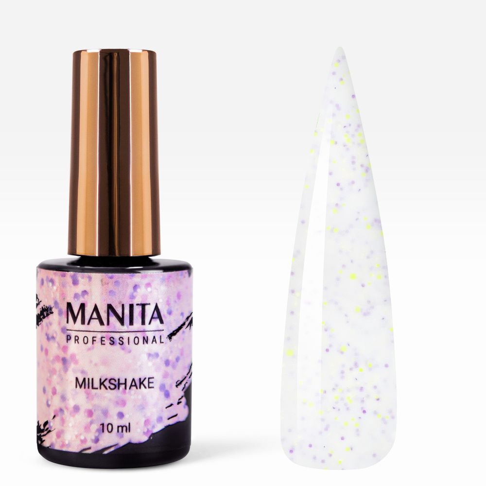 Manita Professional Milkshake Гель-лак с цветными вкраплениями 01, 10мл