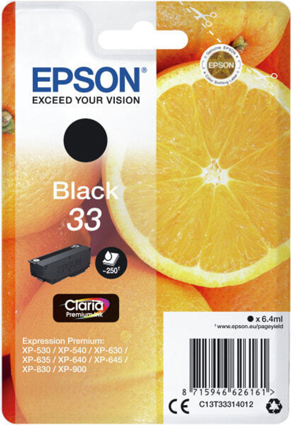 Картридж струйный Подлинный Черный Epson Oranges C13T33314022 1 шт