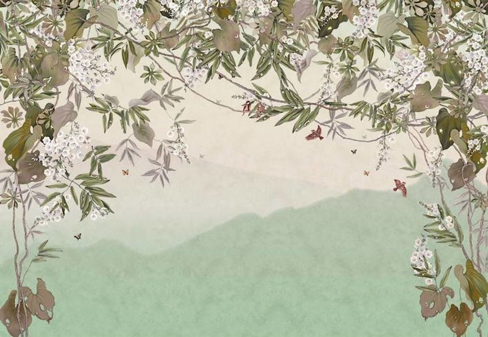 Дизайнерские обои-фрески. Коллекция: Garden, Арт.: FR-01 D. Размер: 260 х 380 см.