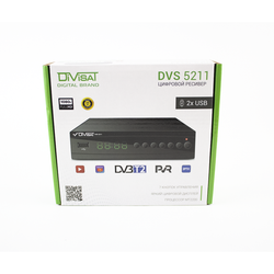 Приставка для цифрового телевидения DIVISAT DVS 5211  металл DVB-T2/C  HDMI, 2*USB, RCA, БП встроенный/внешний Металл