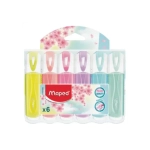 Набор текстовыделителей MAPED 6 шт., АССОРТИ, "FLUO PEP'S Pastel", линия 1-5 мм, 742558