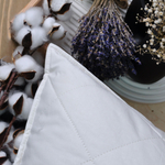 Подушка Лебяжий пух 70х70 см с чехлом из хлопка Люкс