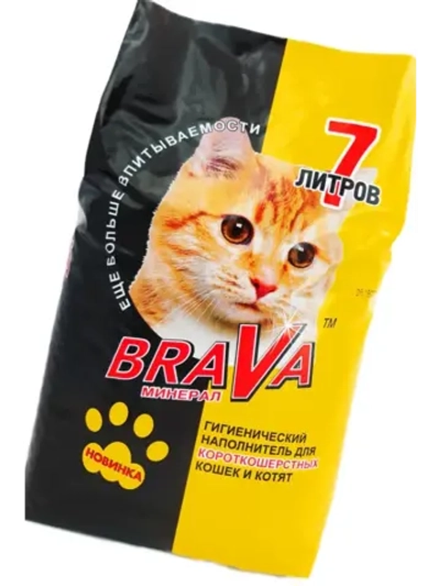 Минеральный наполнитель для короткошерстных кошек 7л
