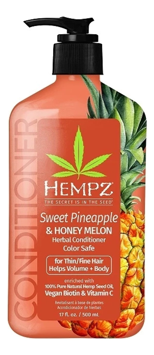 Hempz Кондиционер для объёма Ананас и Медовая Дыня-Sweet Pineapple & Honey Melon Herbal Volumizing Conditioner