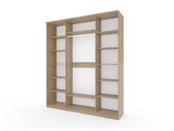 Шкаф купе Модерн 2362х450 4-х дверный 3-х секционный глухой ясень