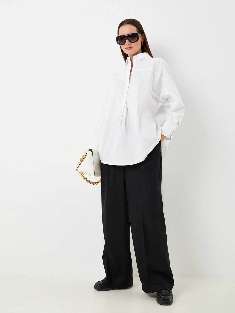 Рубашка  оверсайз  длинная