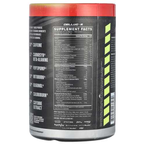 C4 / Cellucor, C4® Ultimate Shred, предтренировочный комплекс, со вкусом вишневого лаймада, 402 г (14,2 унции)