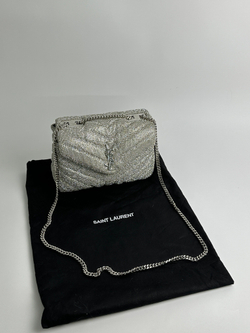 Сумка Saint Laurent Loulou Small crystal shoulder bag