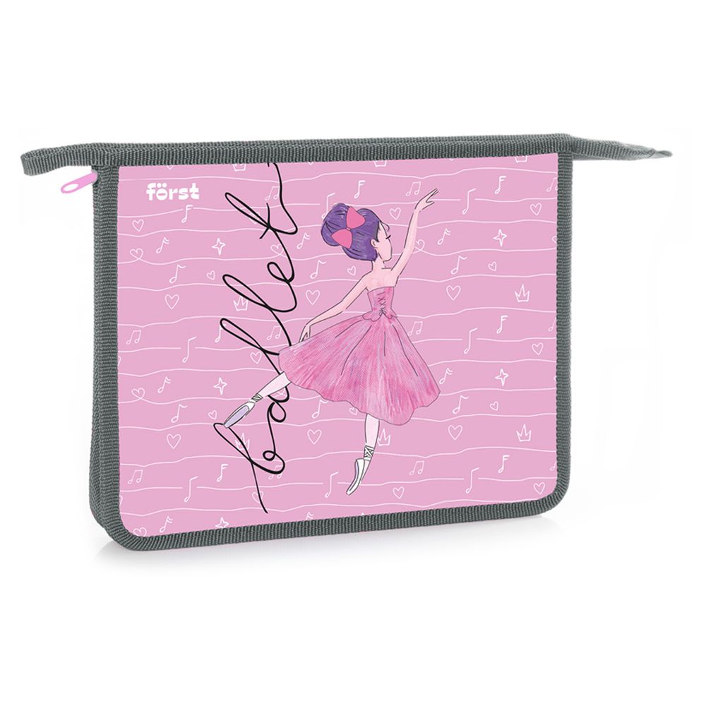 Папка для тетрадей 1 отделение, А5, Först "Ballet", 240*205*40мм, пластик, на молнии