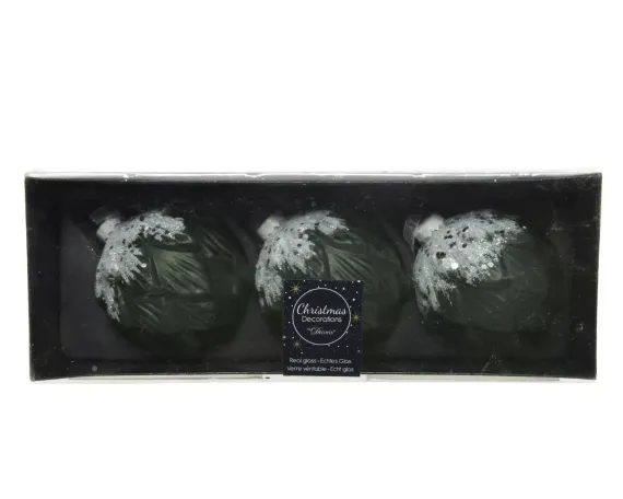 Набор стеклянных шаров Заморский артишок 3 шт., Kaemingk (067448)