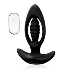 Черный анальный вибромассажер 12,6см с пультом ДУ Bior Toys Sex Expert SEM-55239