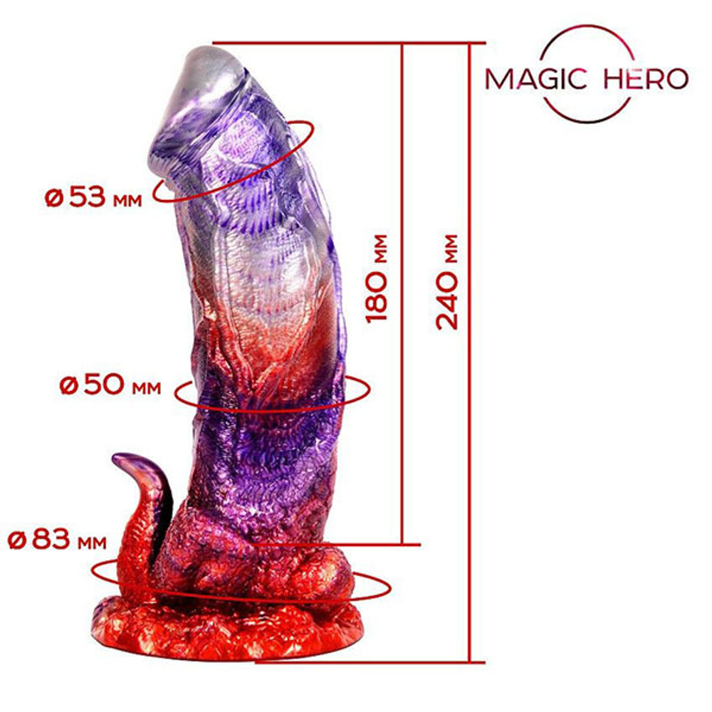Фантазийный фаллоимитатор на присоске 24см Bior Toys Magic Hero MH-13044
