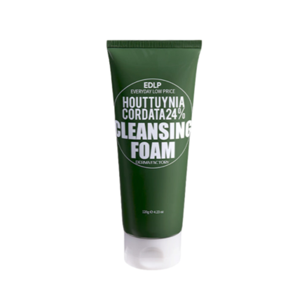 Пенка с экстрактом хауттюйнии Derma Factory Houttuynia Cordata 24% Cleansing Foam, 120 мл
