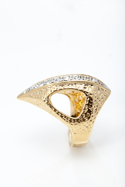 "Куатемок" кольцо в золотом покрытии из коллекции "Crystal Skull" от Jenavi