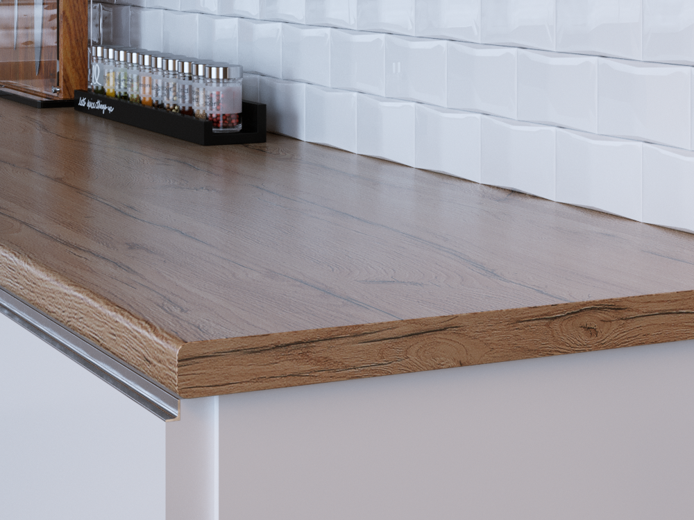 Столешница Дуб кера 1 кат 4100*600*40 \2075\