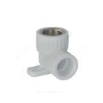 Угольник PP-R комбинированный белый Дн 25х1/2" ВР с креплением VALFEX 10120025