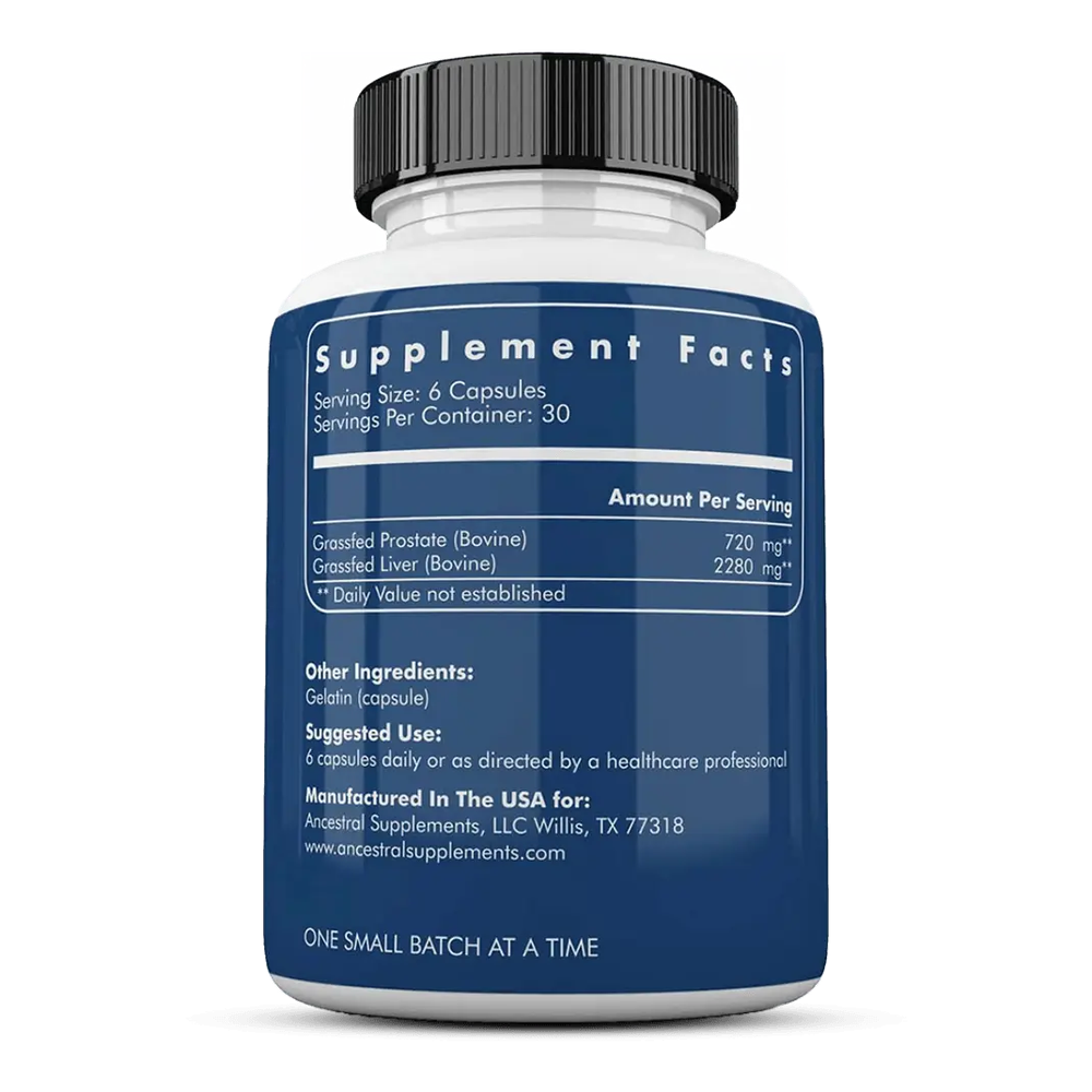 Ancestral Supplements - Grass Fed Prostate 180 capsules 500mg