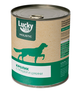 Lucky bits Консервы для собак Кролик с Грушей и Цукини 970гр.