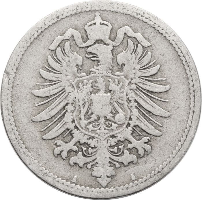10 пфеннигов 1873-1889 Германия VG-F