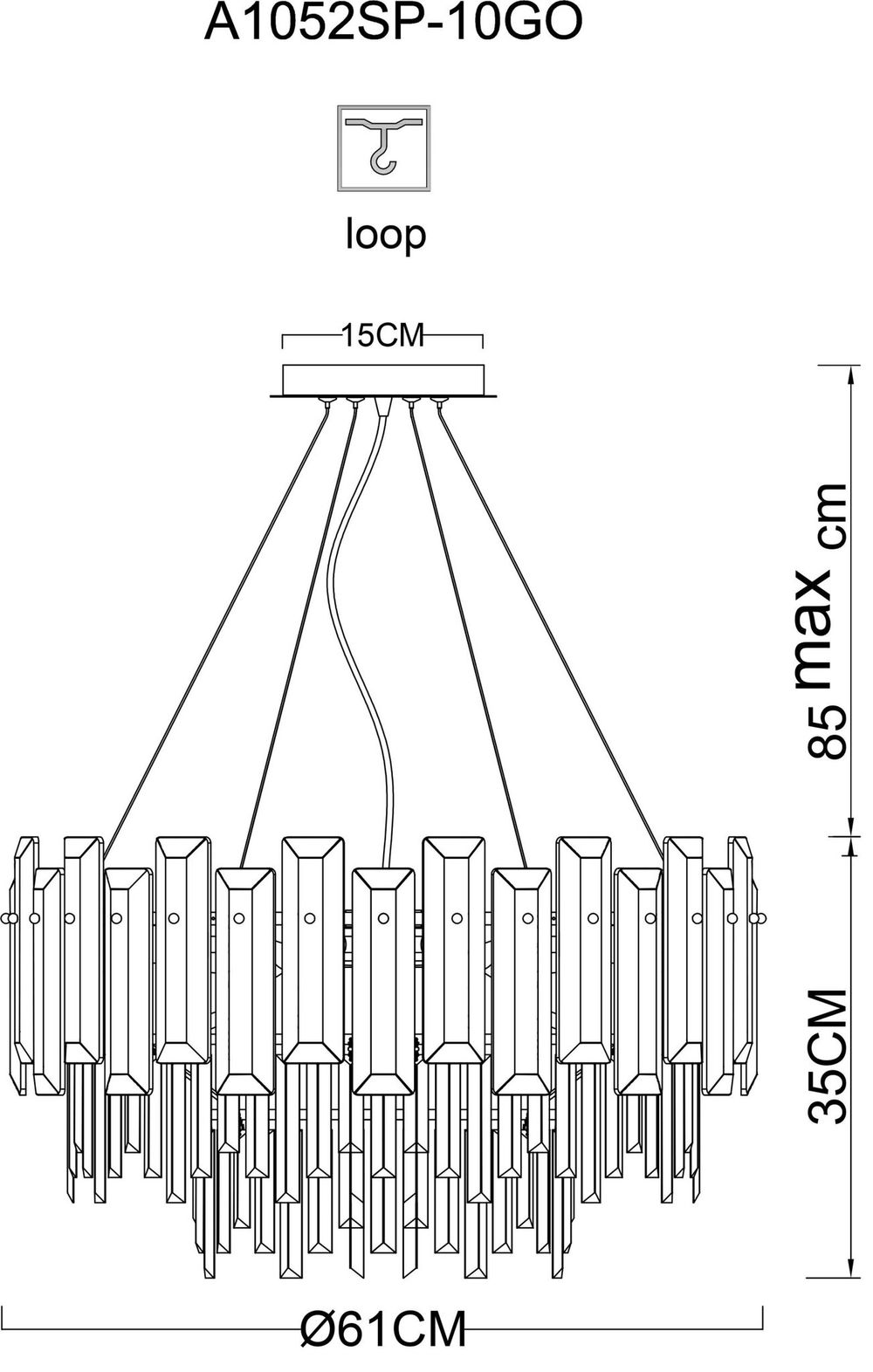 Подвесная люстра Arte Lamp