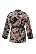 Короткий халатик Desire (Размер: M) (Цвет: черный с бежевым)