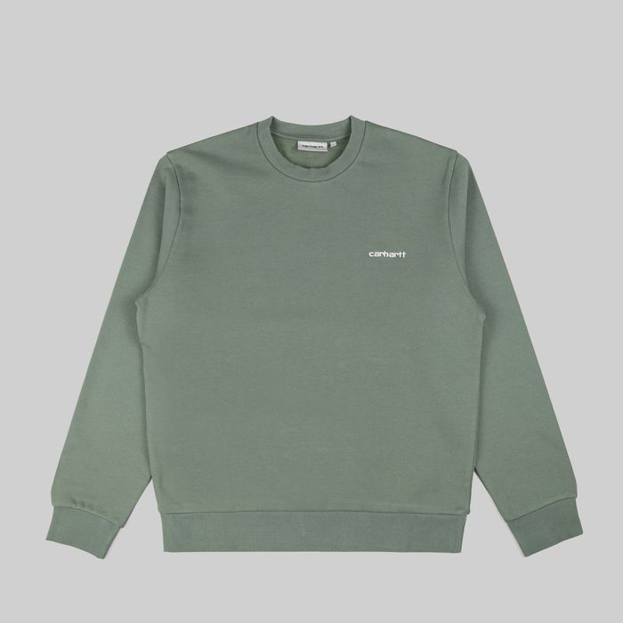 Толстовка мужская Carhartt WIP Script Embroidery Sweatshirt артикул:I033657_park - купить в магазине Дайс