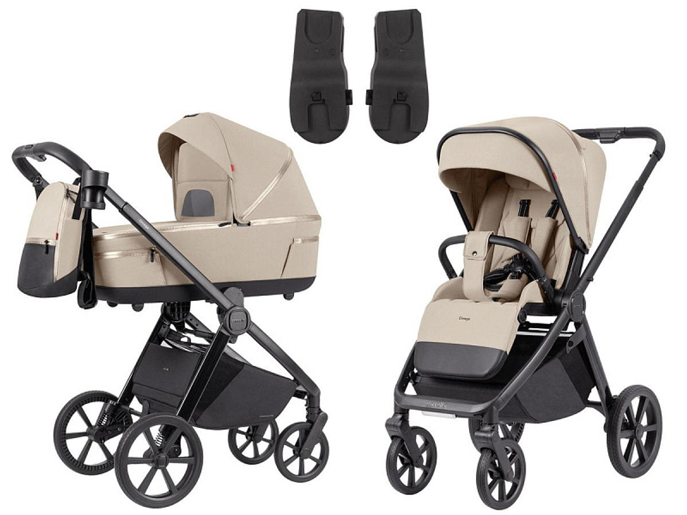 Коляска 3 в 1 Carrello Omega Plus CRL-6540 и автокресло Nova DK791 Grey Line Solar Beige